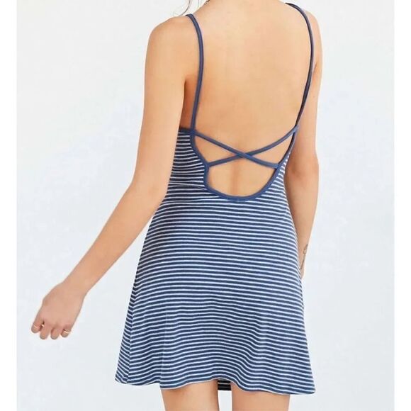 BDG Urban Outfitters Striped Open Back Dress - Picture 1 of 5